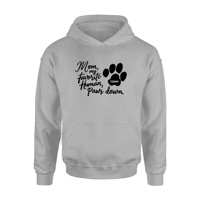 Personalized Dog Mom/Dog Dad T-Shirt/Long Sleeve/Sweatshirt/Hoodie - Gift Idea For Dog Lover - Up to 7 Dogs - Paws Down