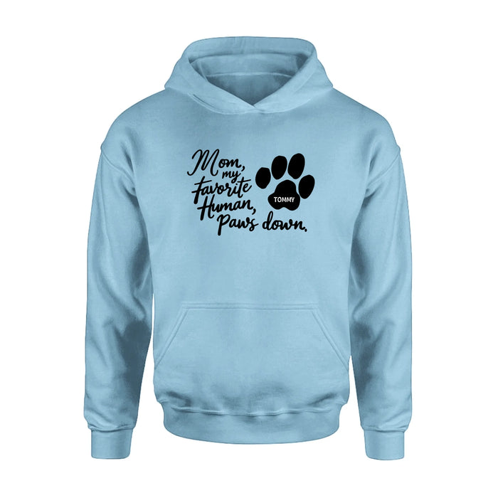 Personalized Dog Mom/Dog Dad T-Shirt/Long Sleeve/Sweatshirt/Hoodie - Gift Idea For Dog Lover - Up to 7 Dogs - Paws Down