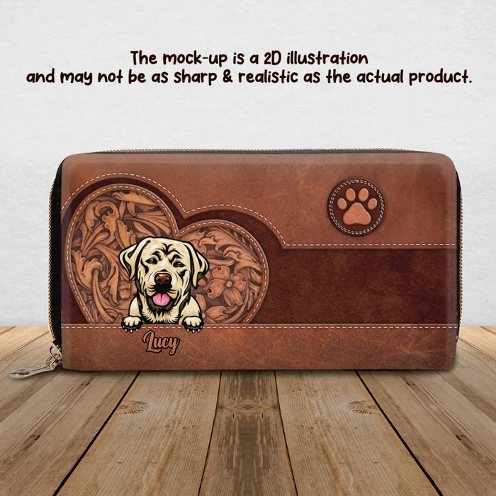 Personalized Pet Mom Long Wallet - Mother's Day Gift Idea For Dog/Cat Lovers - Up to 4 Pets