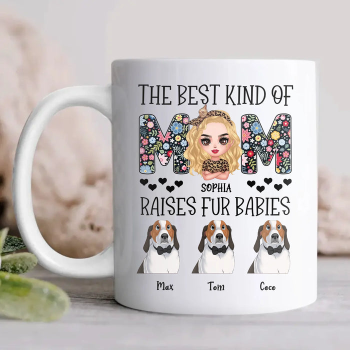 Personalized Dog Mom Mug - Mother's Day Gift For Dog Lovers - Upto 3 Dogs