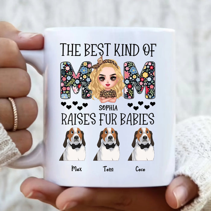 Personalized Dog Mom Mug - Mother's Day Gift For Dog Lovers - Upto 3 Dogs