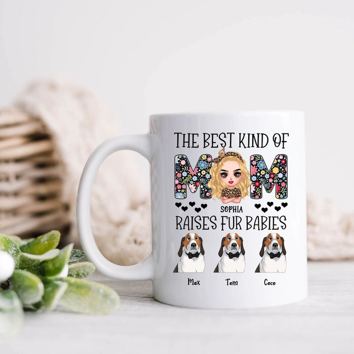Personalized Dog Mom Mug - Mother's Day Gift For Dog Lovers - Upto 3 Dogs