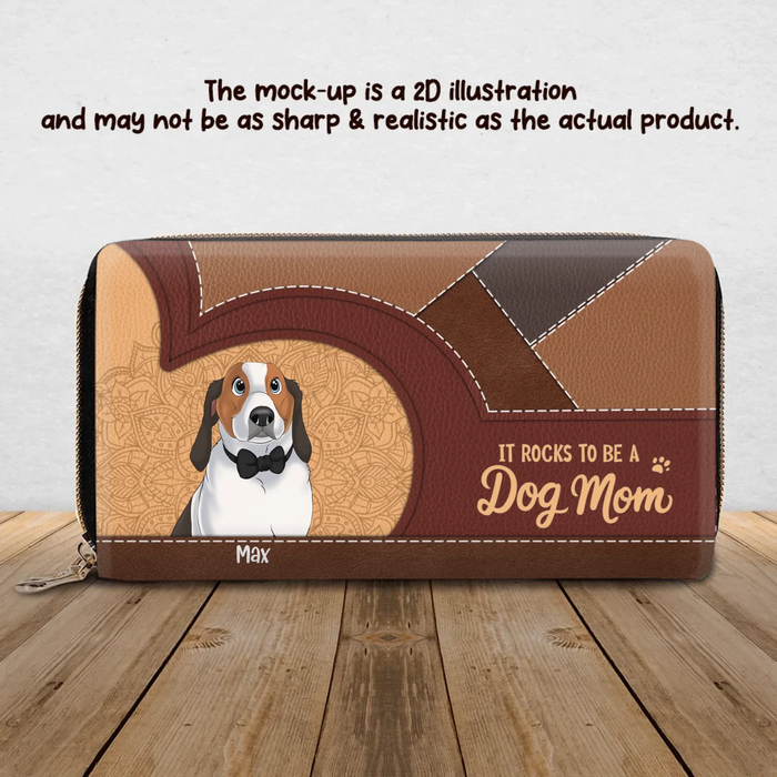 Personalized Dog Mom Long Wallet - Best Mother's Day Gift For Dog Lovers -  It Rocks To Be A Dog Mom