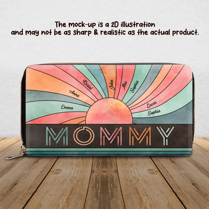 Personalized Grandma Long Wallet - Mother's Day Gift Idea For Grandma & Mom