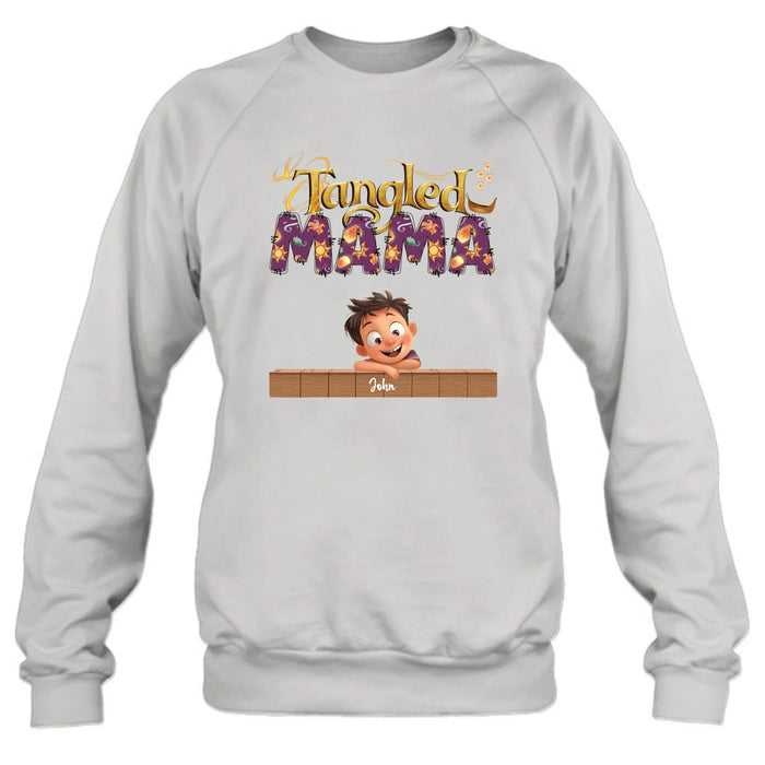 Personalized Tangled Mom T-Shirt/ Long Sleeve/  Sweatshirt/ Hoodie - Mother's Day Gift For Mom