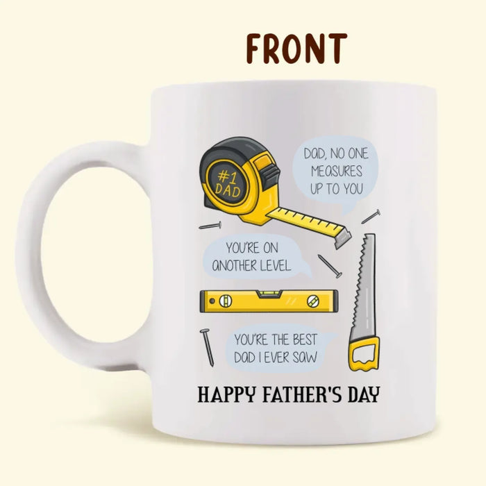 Personalized Happy Father's Day Mug Coffee | Dad Fixer Of All Things - Father's Day Gift Idea