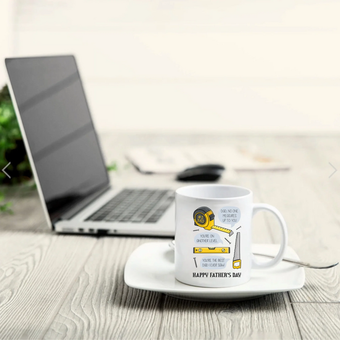 Personalized Happy Father's Day Mug Coffee | Dad Fixer Of All Things - Father's Day Gift Idea