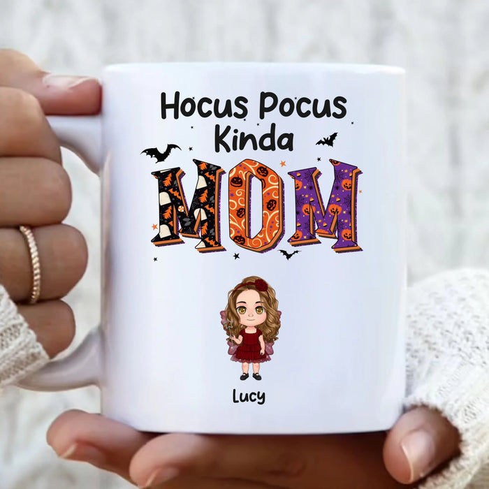 Personalized Hocus Pocus Kinda Mom Coffee Mug - Upto 5 Kids - Mother's Day Gift Idea for Grandma/ Mom