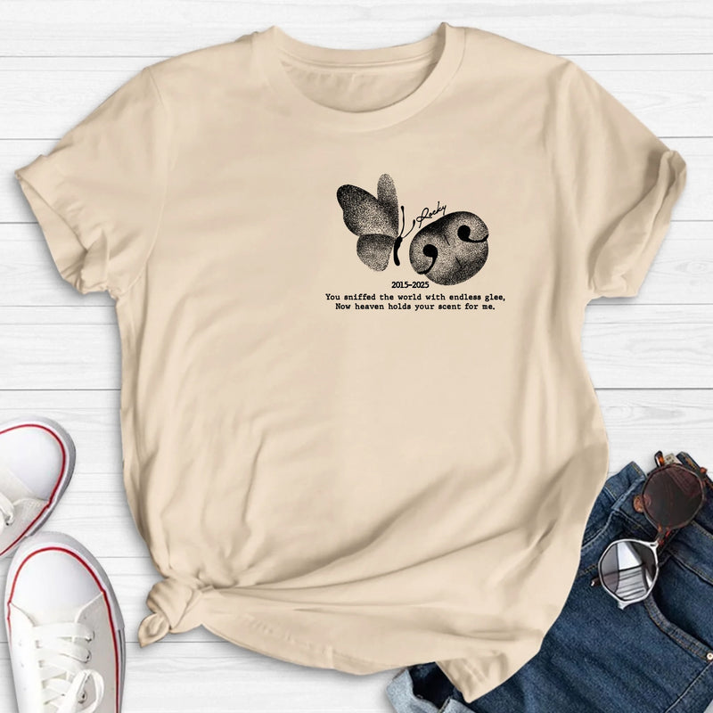 Personalized Memorial Dog Nose T-Shirt/ Sweatshirt/ Hoodie - Memorial Gift Idea For Dog Lovers - Forever In My Heart