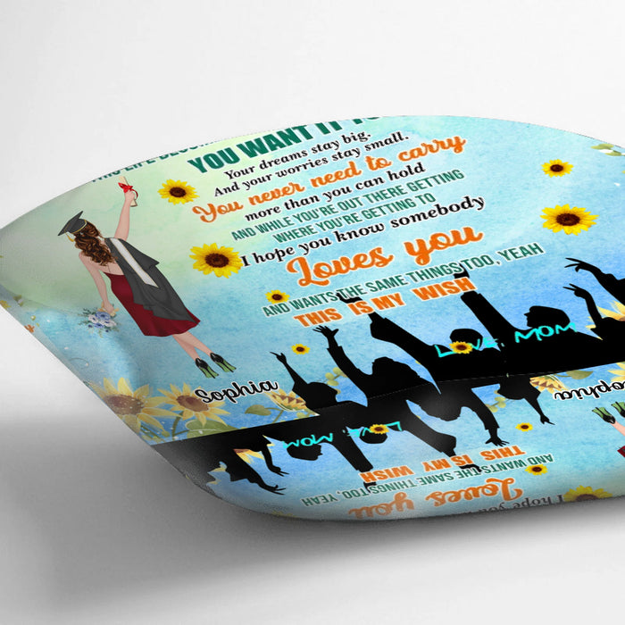 Personalized Graduation Pillow Cover - Gift Idea For Daughter/Graduation - I Hope You Know Somebody Loves You