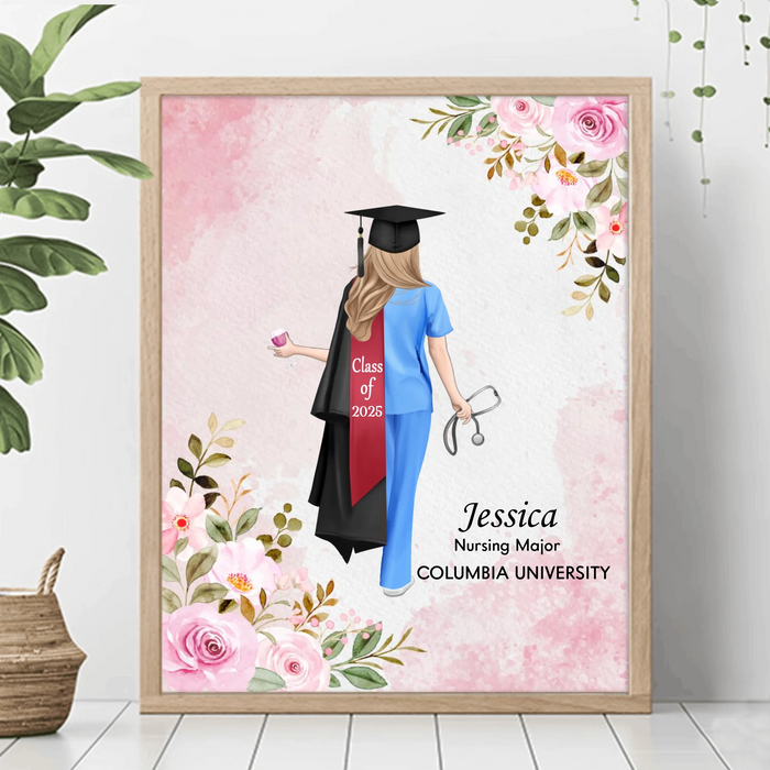 Personalized Nursing School Graduation Vertical Poster - Best Gift Idea For Nurse/Future Nurse - Class Of 2025