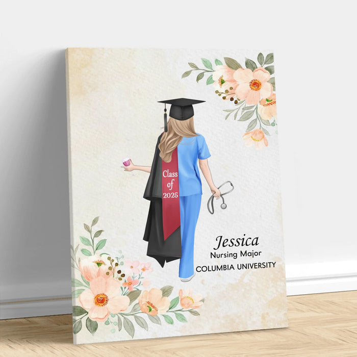 Custom Personalized Nursing School Graduation Vertical Canvas - Best Gift Idea For Nurse/ Future Nurse - Class Of 2025
