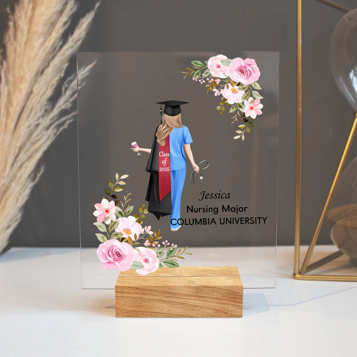 Personalized Nursing School Graduation Acrylic Plaque - Best Gift Idea For Nurse/Future Nurse - Class Of 2025