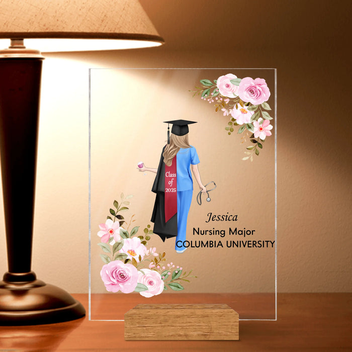 Personalized Nursing School Graduation Acrylic Plaque - Best Gift Idea For Nurse/Future Nurse - Class Of 2025