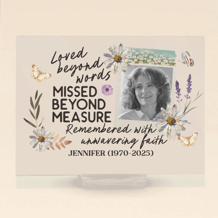 Personalized Memorial Custom Photo Acrylic Plaque - Memorial Gift for Mother's Day/Father's Day