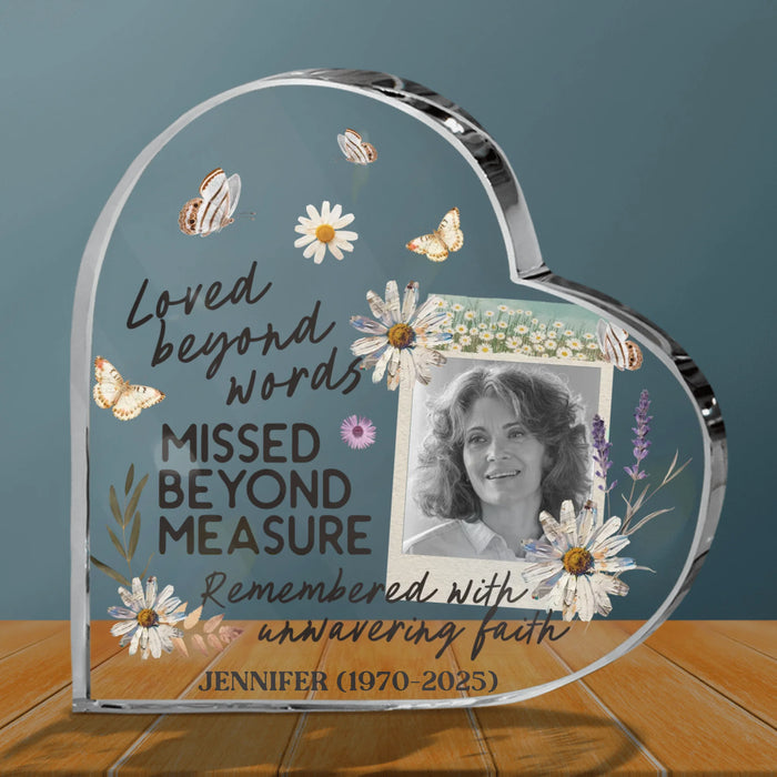 Personalized Memorial Photo Acrylic Plaque - Memorial Gift Idea For Loss Of Family Member