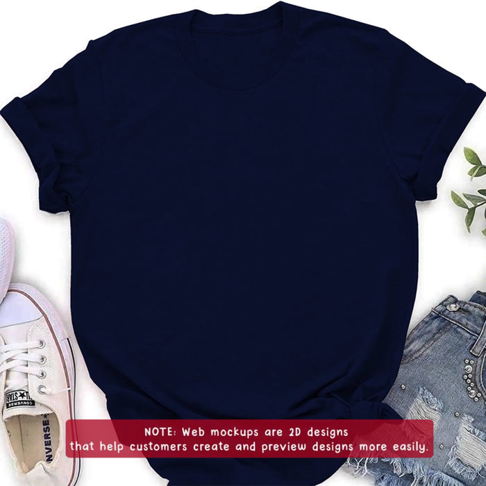 Personalized Spicy Couple Girlfriend Portrait Embroidered T-Shirt - Gift Idea For Boyfriend/ Husband