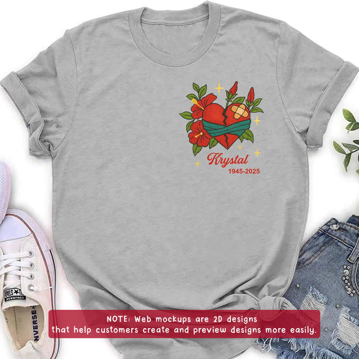 Personalized Memorial Embroidered T-Shirt/Sweater/Hoodie - Memorial Gift Idea