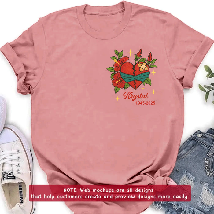 Personalized Memorial Embroidered T-Shirt/Sweater/Hoodie - Memorial Gift Idea