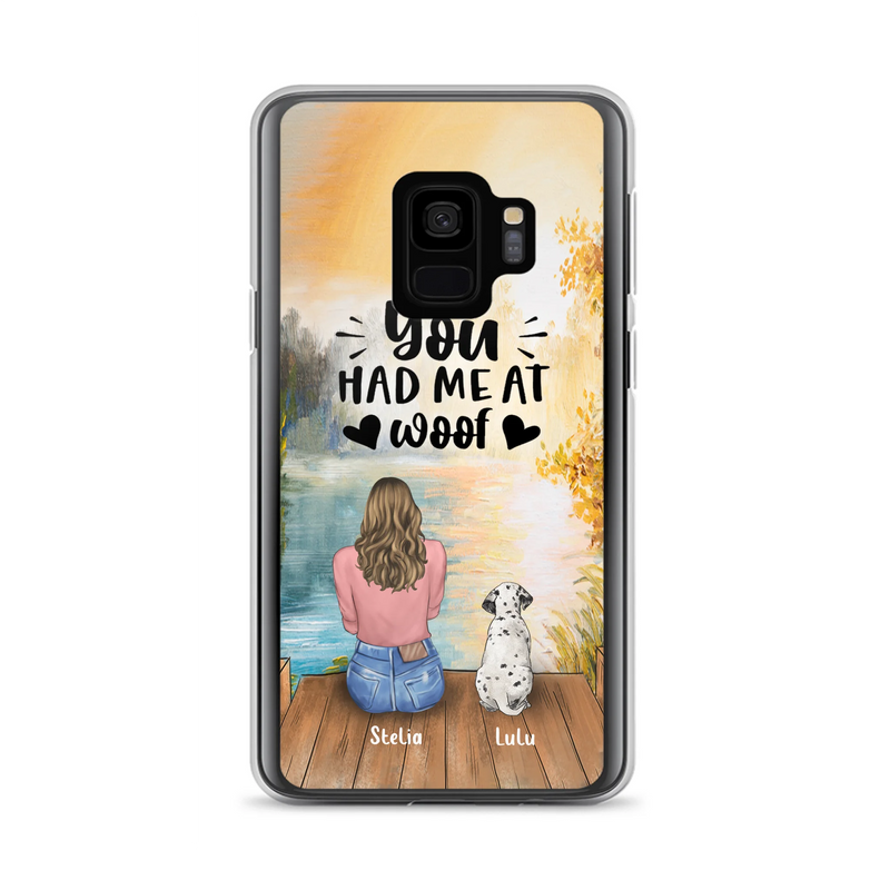 Personalized Dog Mom Phone Case - Gifts For Dog Lovers With Up to 4 Dogs - You Had Me At Woof - Case For iPhone, Samsung
