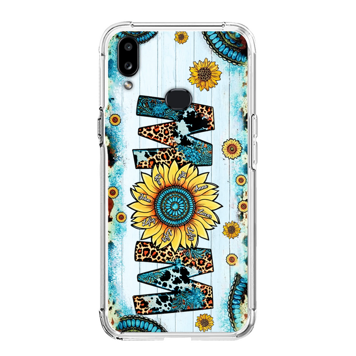 Custom Personalized Mom Sunflower Phone Case - Mother's Day Gift Idea - Upto 8 Kids - Case For iPhone/ Samsung