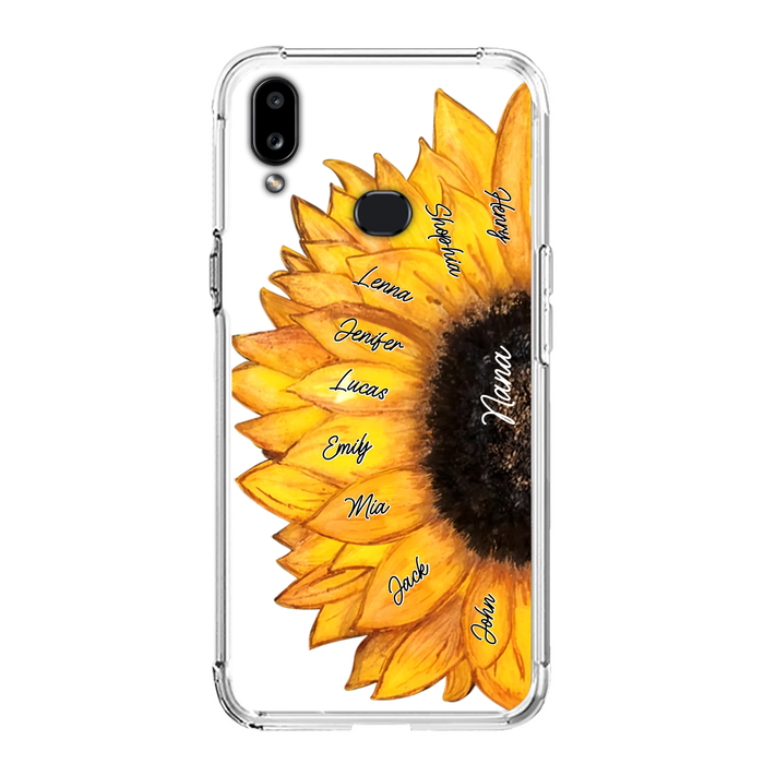 Custom Personalized Sunflower Grandma Phone Case -Upto 9 Kids - Mother's Day Gift Idea for Mom/Grandma