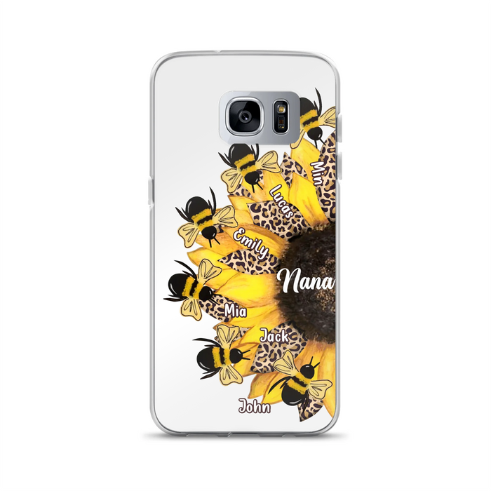 Custom Sunflower Grandma Phone Case - Mother's Day Gift Idea for Mom/Grandma