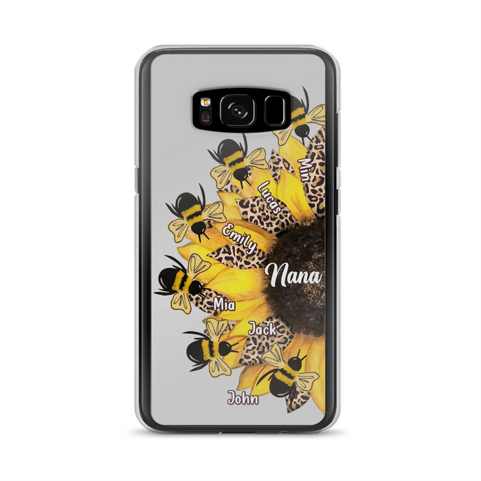 Custom Sunflower Grandma Phone Case - Mother's Day Gift Idea for Mom/Grandma