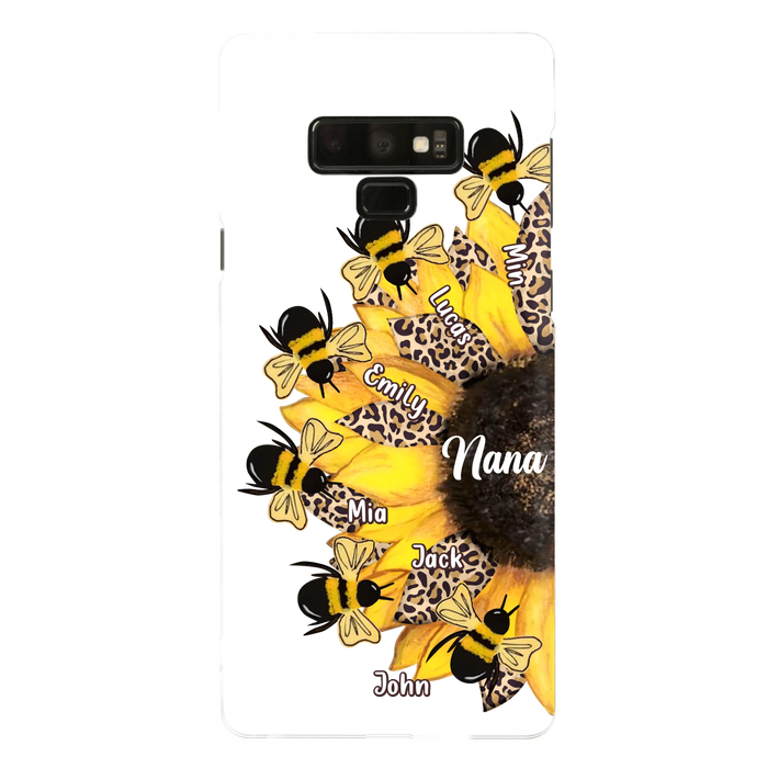 Custom Sunflower Grandma Phone Case - Mother's Day Gift Idea for Mom/Grandma