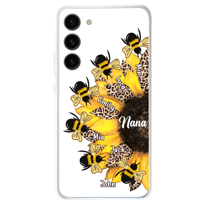 Custom Sunflower Grandma Phone Case - Mother's Day Gift Idea for Mom/Grandma