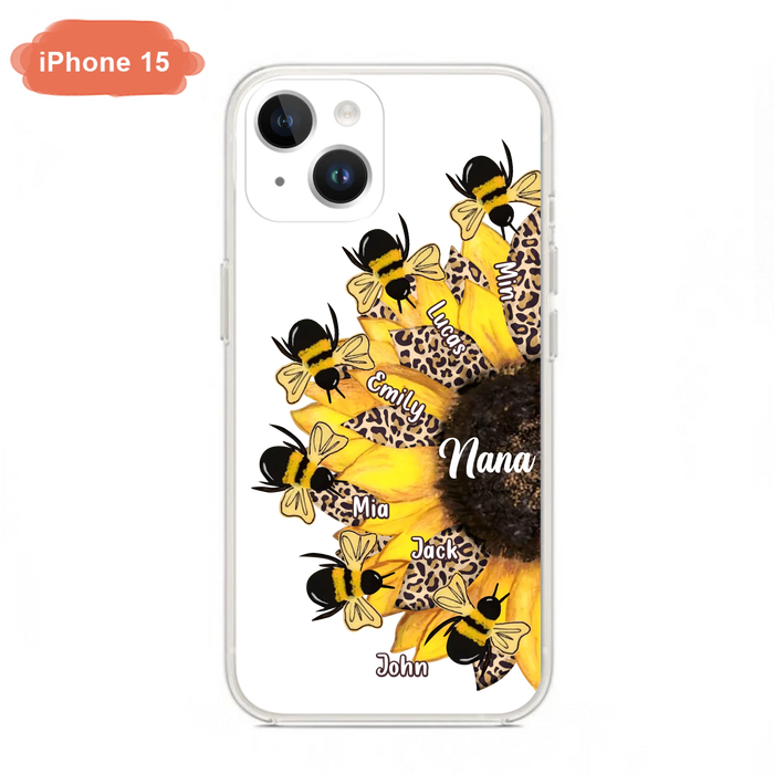 Custom Sunflower Grandma Phone Case - Mother's Day Gift Idea for Mom/Grandma