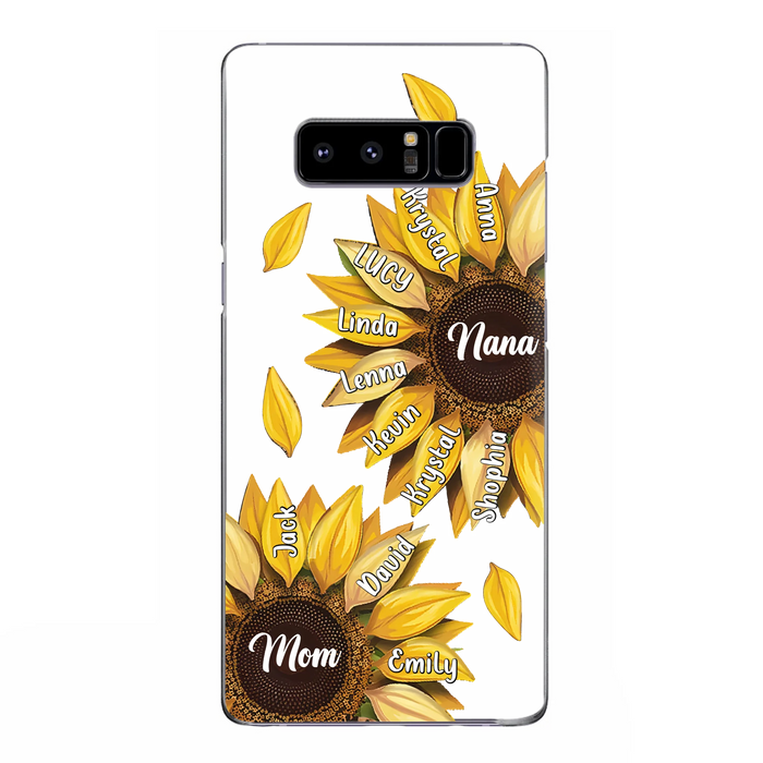 Custom Personalized Sunflower Grandma Phone Case -Upto 11 Kids - Mother's Day Gift Idea for Mom/Grandma -  Case For iPhone/Samsung