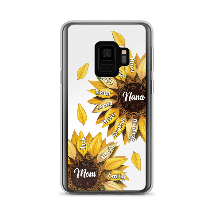 Custom Personalized Sunflower Grandma Phone Case -Upto 11 Kids - Mother's Day Gift Idea for Mom/Grandma -  Case For iPhone/Samsung