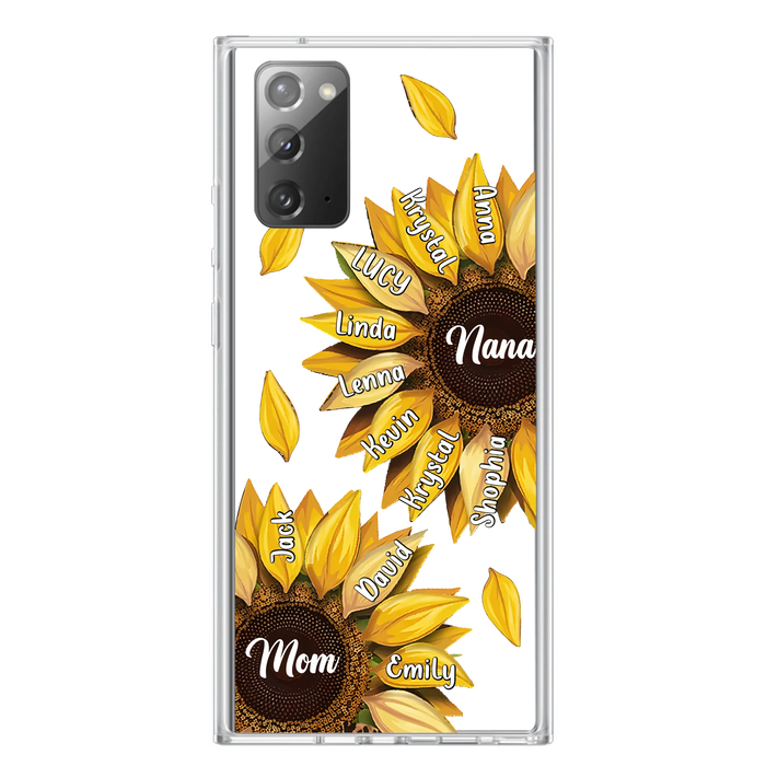 Custom Personalized Sunflower Grandma Phone Case -Upto 11 Kids - Mother's Day Gift Idea for Mom/Grandma -  Case For iPhone/Samsung