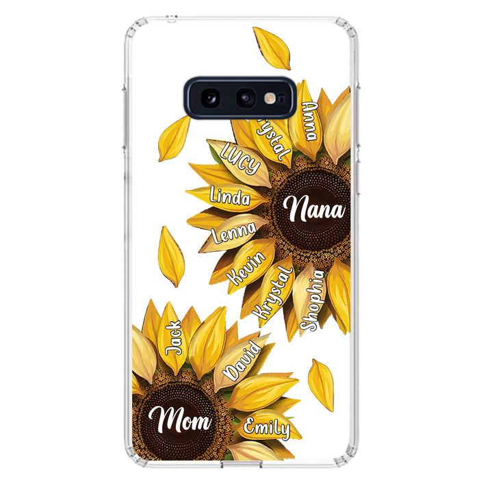 Custom Personalized Sunflower Grandma Phone Case -Upto 11 Kids - Mother's Day Gift Idea for Mom/Grandma -  Case For iPhone/Samsung
