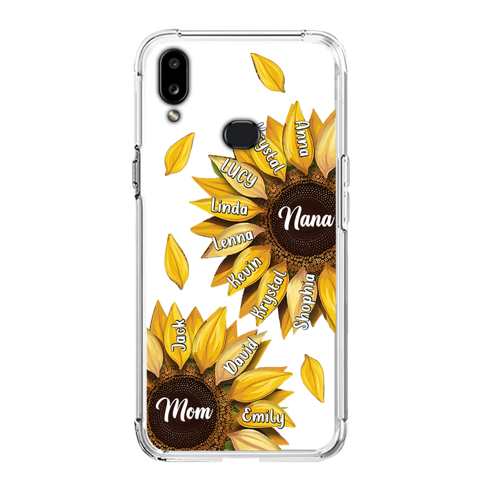 Custom Personalized Sunflower Grandma Phone Case -Upto 11 Kids - Mother's Day Gift Idea for Mom/Grandma -  Case For iPhone/Samsung