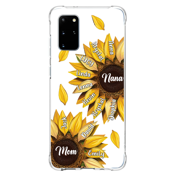 Custom Personalized Sunflower Grandma Phone Case -Upto 11 Kids - Mother's Day Gift Idea for Mom/Grandma -  Case For iPhone/Samsung