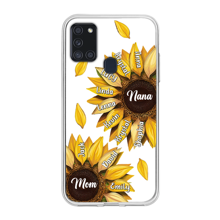 Custom Personalized Sunflower Grandma Phone Case -Upto 11 Kids - Mother's Day Gift Idea for Mom/Grandma -  Case For iPhone/Samsung