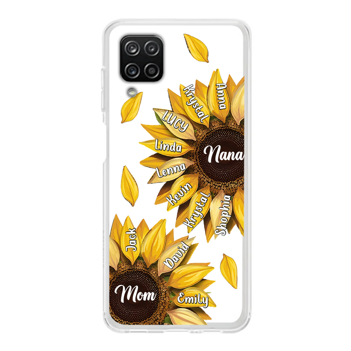 Custom Personalized Sunflower Grandma Phone Case -Upto 11 Kids - Mother's Day Gift Idea for Mom/Grandma -  Case For iPhone/Samsung