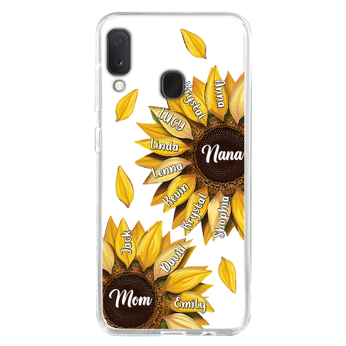Custom Personalized Sunflower Grandma Phone Case -Upto 11 Kids - Mother's Day Gift Idea for Mom/Grandma -  Case For iPhone/Samsung