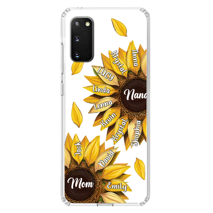 Custom Personalized Sunflower Grandma Phone Case -Upto 11 Kids - Mother's Day Gift Idea for Mom/Grandma -  Case For iPhone/Samsung