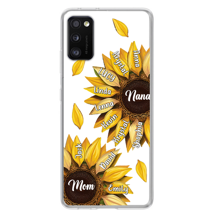 Custom Personalized Sunflower Grandma Phone Case -Upto 11 Kids - Mother's Day Gift Idea for Mom/Grandma -  Case For iPhone/Samsung