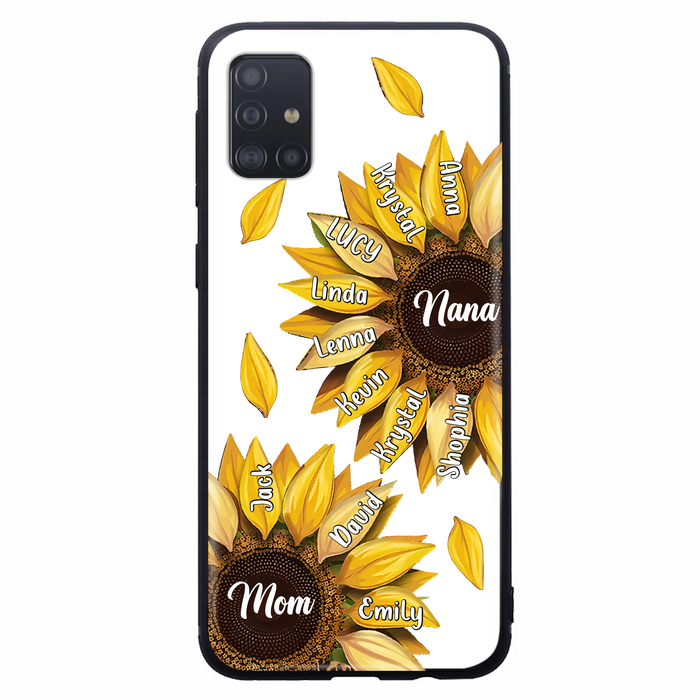Custom Personalized Sunflower Grandma Phone Case -Upto 11 Kids - Mother's Day Gift Idea for Mom/Grandma -  Case For iPhone/Samsung