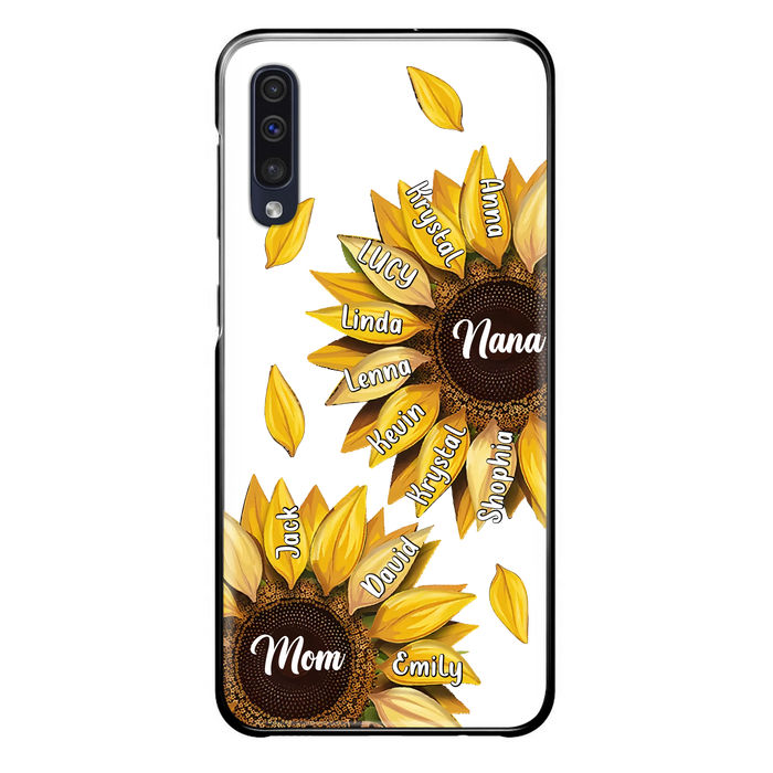 Custom Personalized Sunflower Grandma Phone Case -Upto 11 Kids - Mother's Day Gift Idea for Mom/Grandma -  Case For iPhone/Samsung