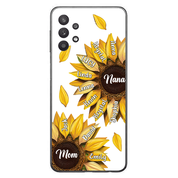 Custom Personalized Sunflower Grandma Phone Case -Upto 11 Kids - Mother's Day Gift Idea for Mom/Grandma -  Case For iPhone/Samsung