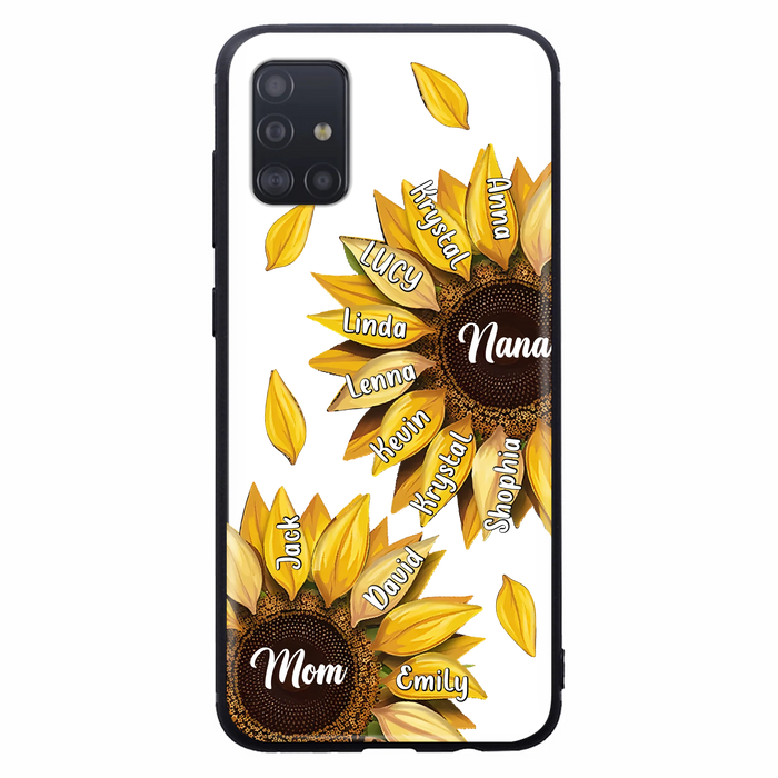 Custom Personalized Sunflower Grandma Phone Case -Upto 11 Kids - Mother's Day Gift Idea for Mom/Grandma -  Case For iPhone/Samsung
