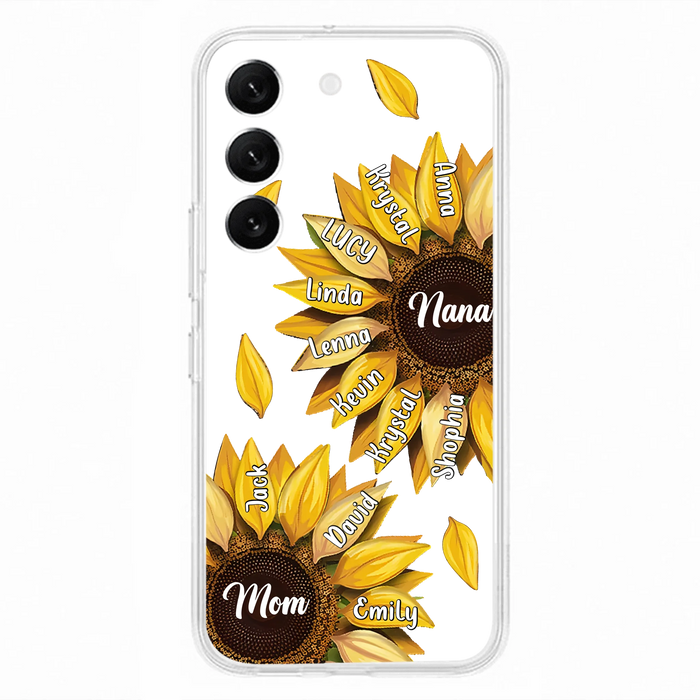 Custom Personalized Sunflower Grandma Phone Case -Upto 11 Kids - Mother's Day Gift Idea for Mom/Grandma -  Case For iPhone/Samsung