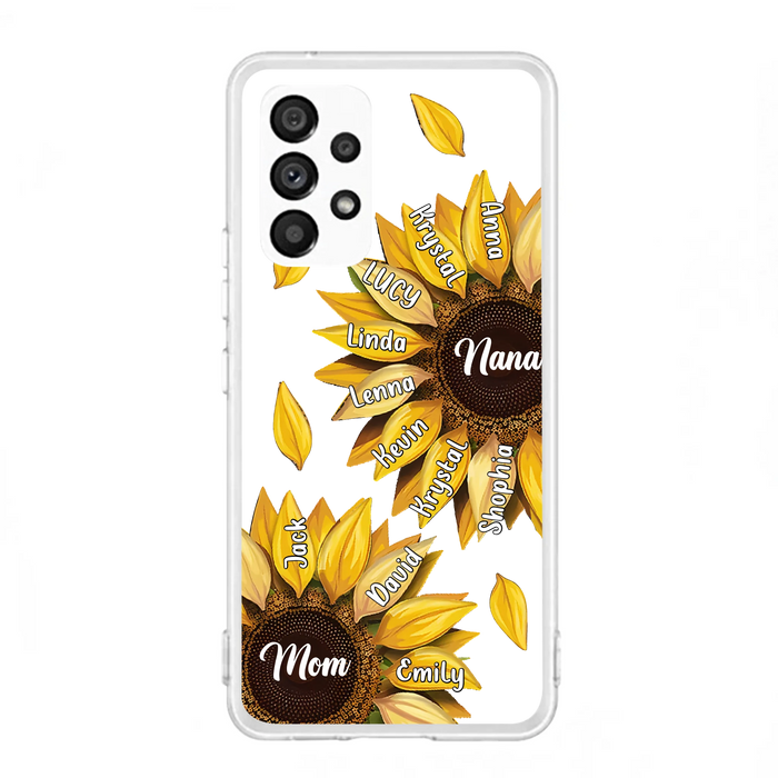 Custom Personalized Sunflower Grandma Phone Case -Upto 11 Kids - Mother's Day Gift Idea for Mom/Grandma -  Case For iPhone/Samsung