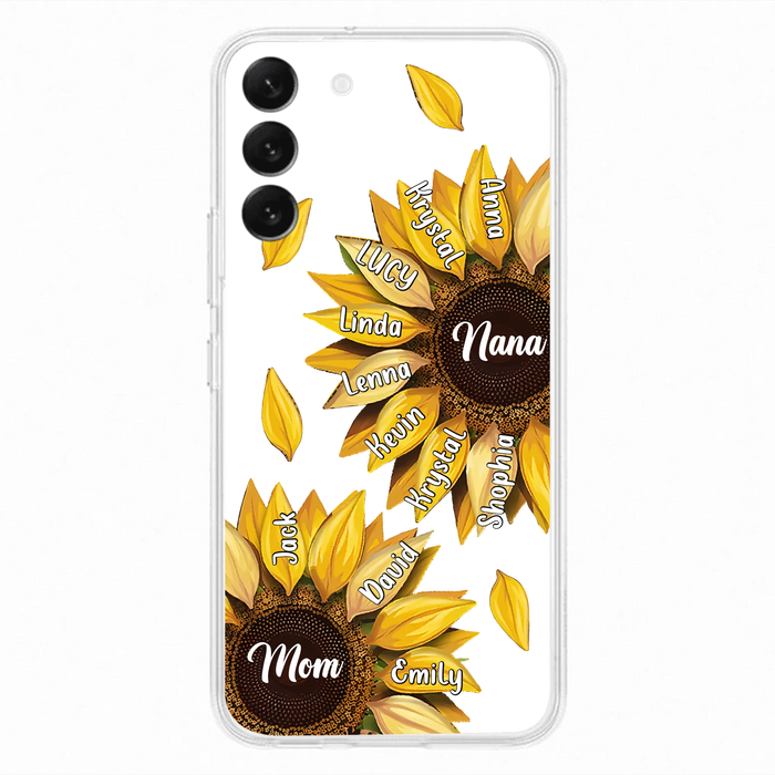 Custom Personalized Sunflower Grandma Phone Case -Upto 11 Kids - Mother's Day Gift Idea for Mom/Grandma -  Case For iPhone/Samsung
