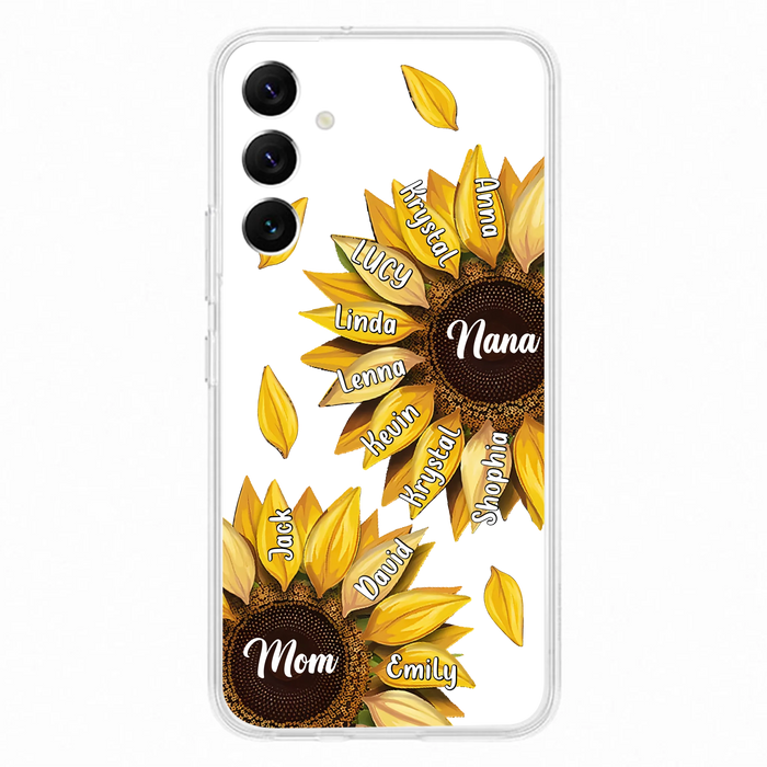 Custom Personalized Sunflower Grandma Phone Case -Upto 11 Kids - Mother's Day Gift Idea for Mom/Grandma -  Case For iPhone/Samsung
